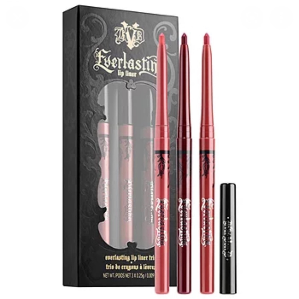 Kat Von D Everlasting Lip Liner Trio Lolita, Homegirl, Hawkwind Full Size NEW - Picture 2 of 8